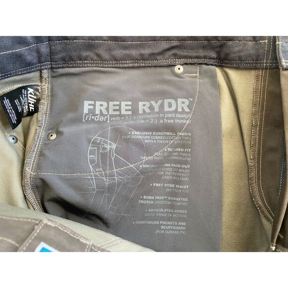 Kuhl Free Rydr Mens 42x30 Dark Khaki Vintage Patina Dye Nearly New - Picture 11 of 12